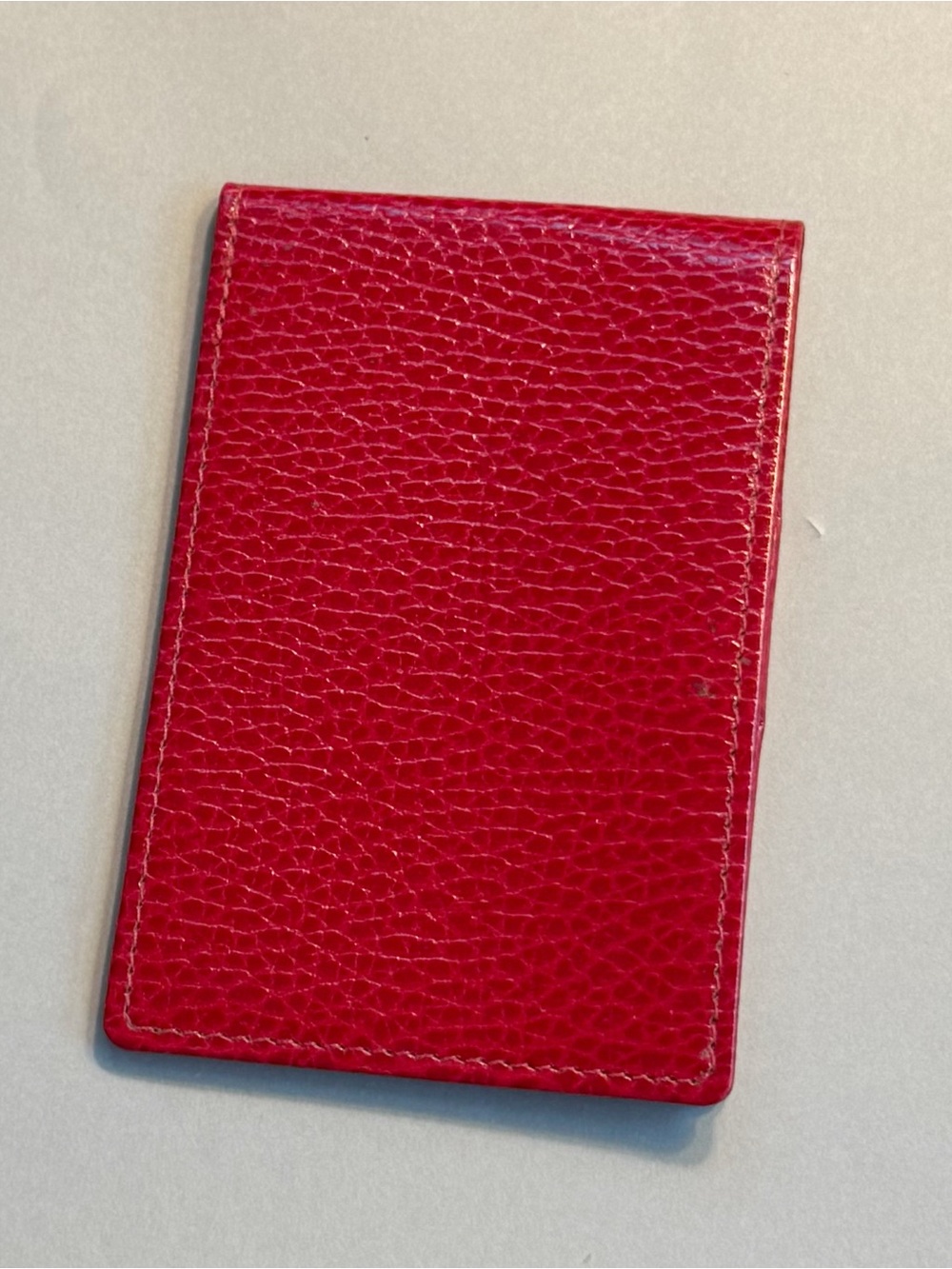 Red Leather Symthson Mini Note Pad Cover, Sterling Silver Pen NWOT